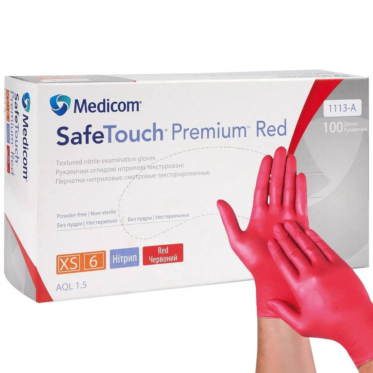 Gant nitrile rouge