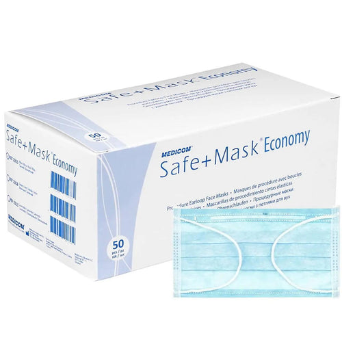 Masques jetables Medicom, boîte de 50 pièces.