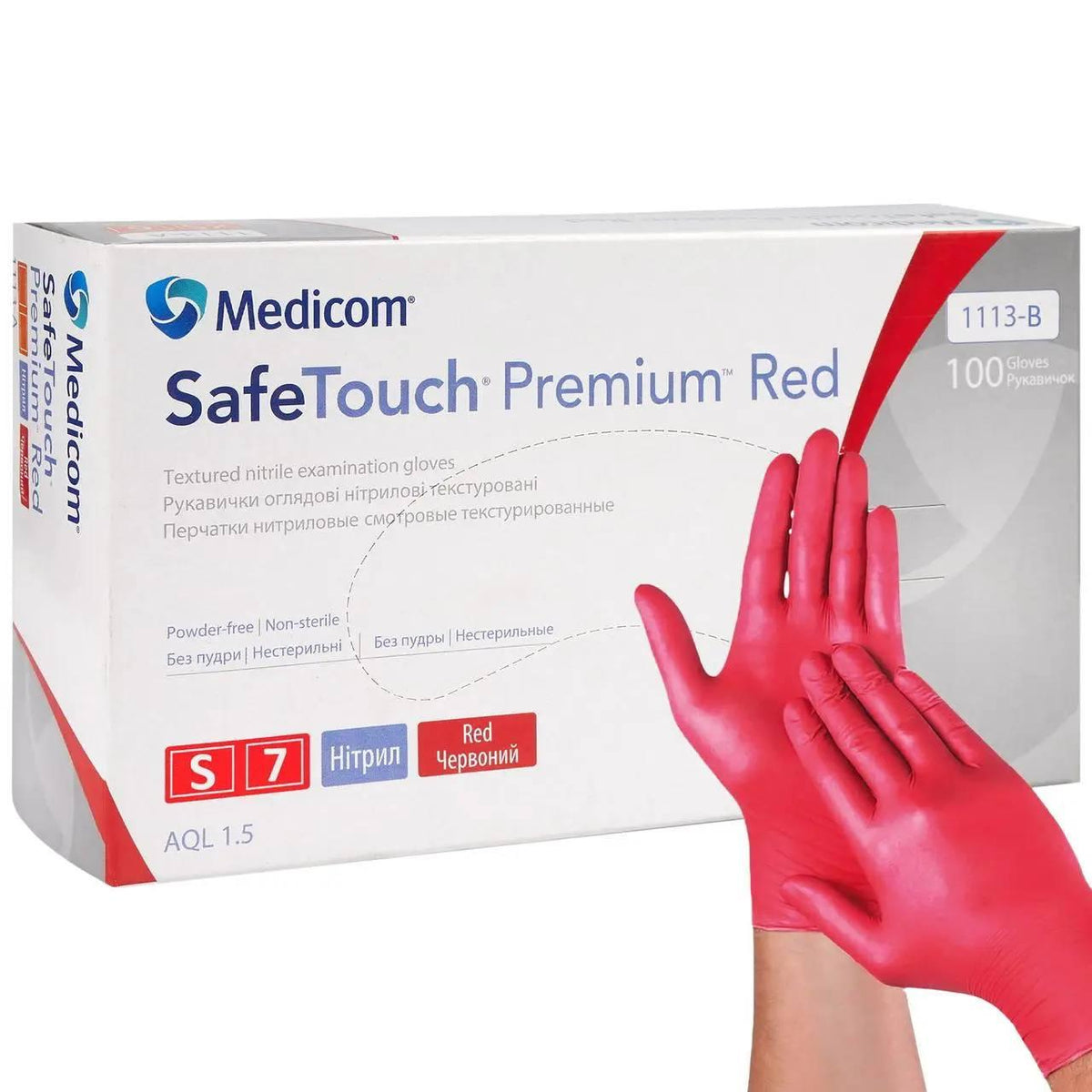 Gant nitrile rouge