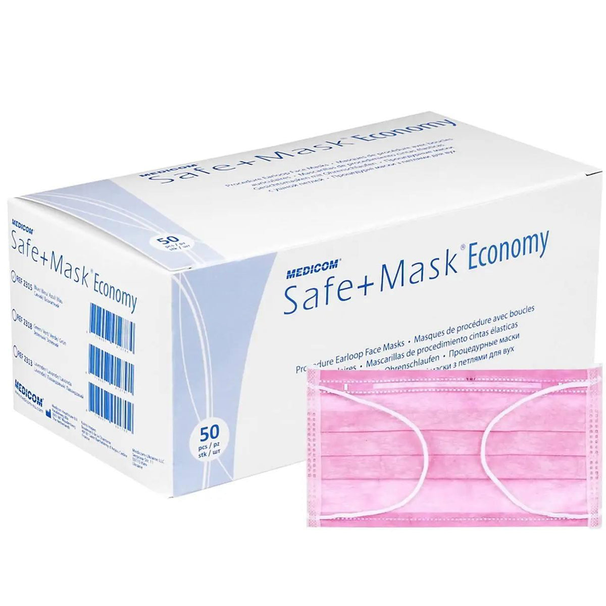 Masques jetables Medicom, boîte de 50 pièces.