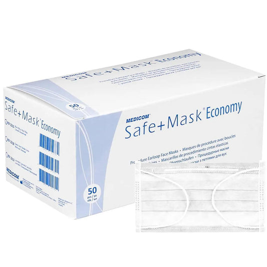 Masques jetables Medicom, boîte de 50 pièces.